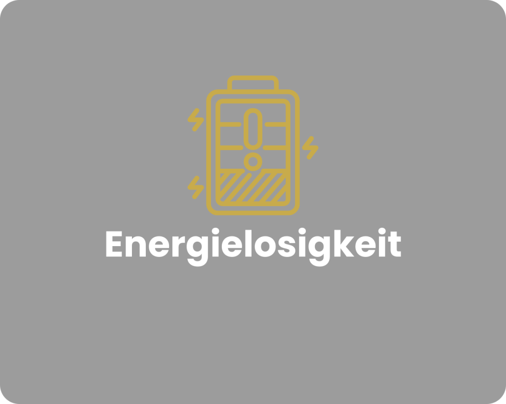 Icon für Energielosigkeit als Symbol für Erschöpfung, Müdigkeit und fehlende Balance im Alltag